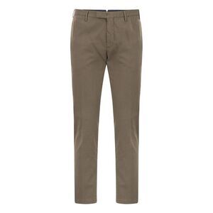 PT01 Men's Cotton Blend Tailored Fit Chinos Men BROWN Pants
